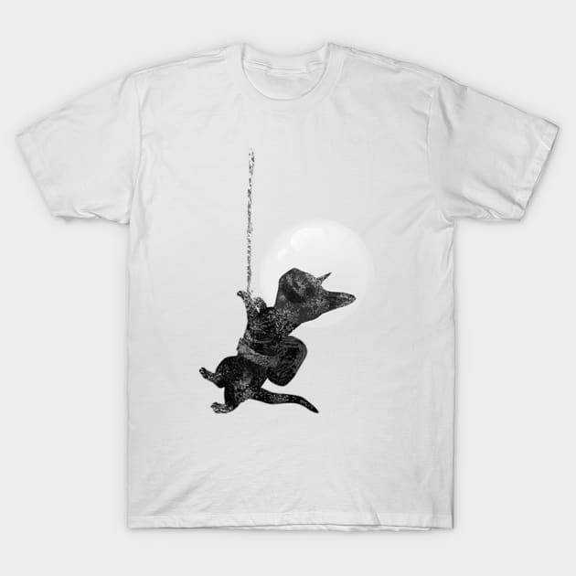 moon cat T-Shirt by grigorimagid85